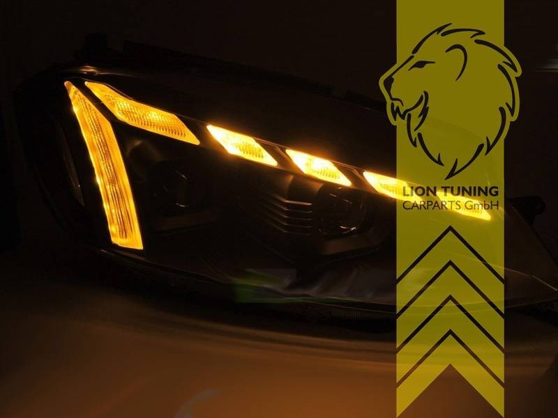 LT Pair LED DRL Lightbar Headlights VW Golf 7 5G1 BE1 BA5 Limo Variant black LHD