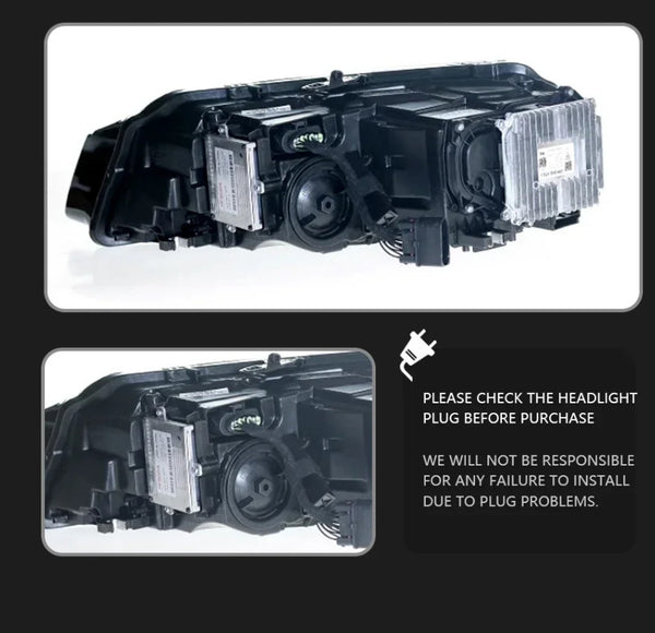 TYPY Pair Audi A8 2012-2017 LED DRL Headlights Clear LHD