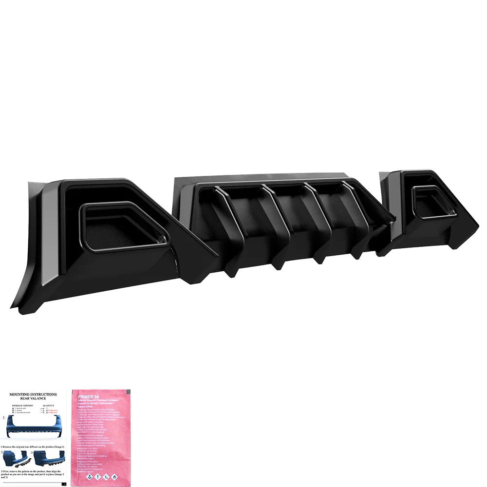OW Rear Diffusor Diffuser VW Transporter T7 24+ Transit Custom 2 ABS Gloss Black