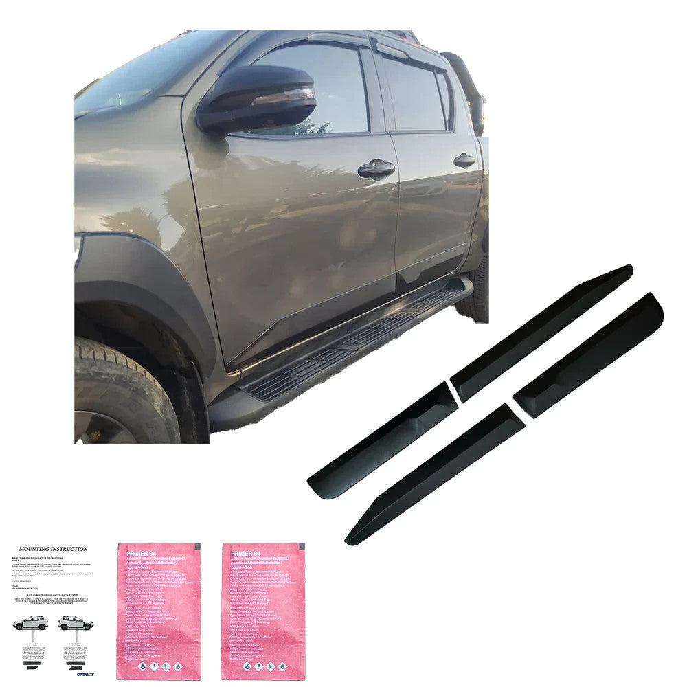 OW Body Cladding Styling Side Door Armour Panels TOYOTA Hilux 8 15+ 4 Pcs ABS