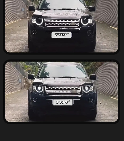 TYPY Pair 10-15 Land Rover Freelander 2 LED DRL Dynamic Headlights LHD