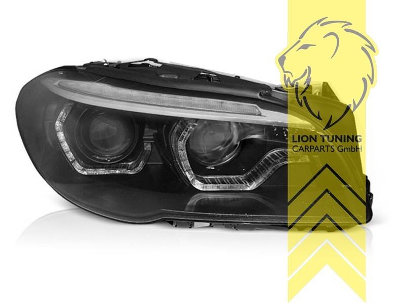 LT LED DRL Lightbar Headlights BMW F10 Limo F11 Touring black Xenon LHD