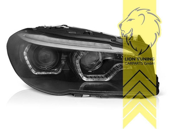 LT LED DRL Lightbar Headlights BMW F10 Limo F11 Touring black Xenon LHD