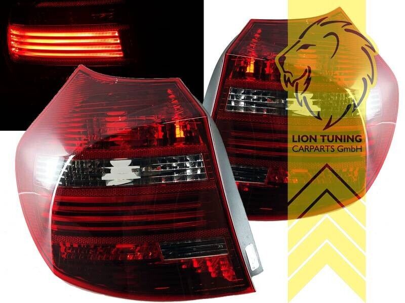 LT Pair LED REAR LIGHTS Tail Lamps Lightbar BMW 1 Series E81 E87 red black LHD