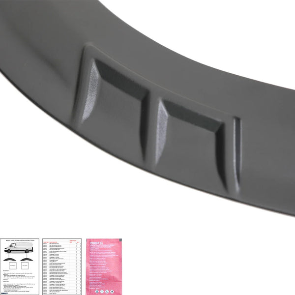 OW Fender Flares Wide Arch Kit FORD Transit Custom Mk2 2023+ ABE TUV Black ABS