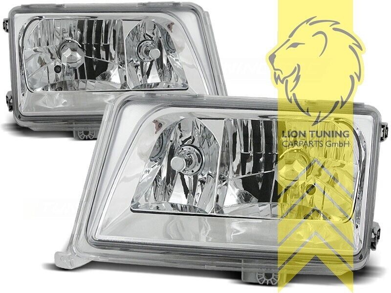 LT Pair Halogen Halo Headlights Mercedes W124 S124 C124 A124 E-Class LHD