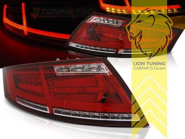 LT Pair LED DRL Lightbar Rear Lights Tail Lamps Audi TT 8J 06-14 red clear LHD