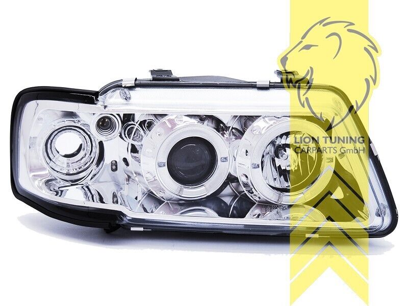 LT Pair LED DRL Lightbar Halo Headlights Audi A3 8L 96-00 chrome LHD