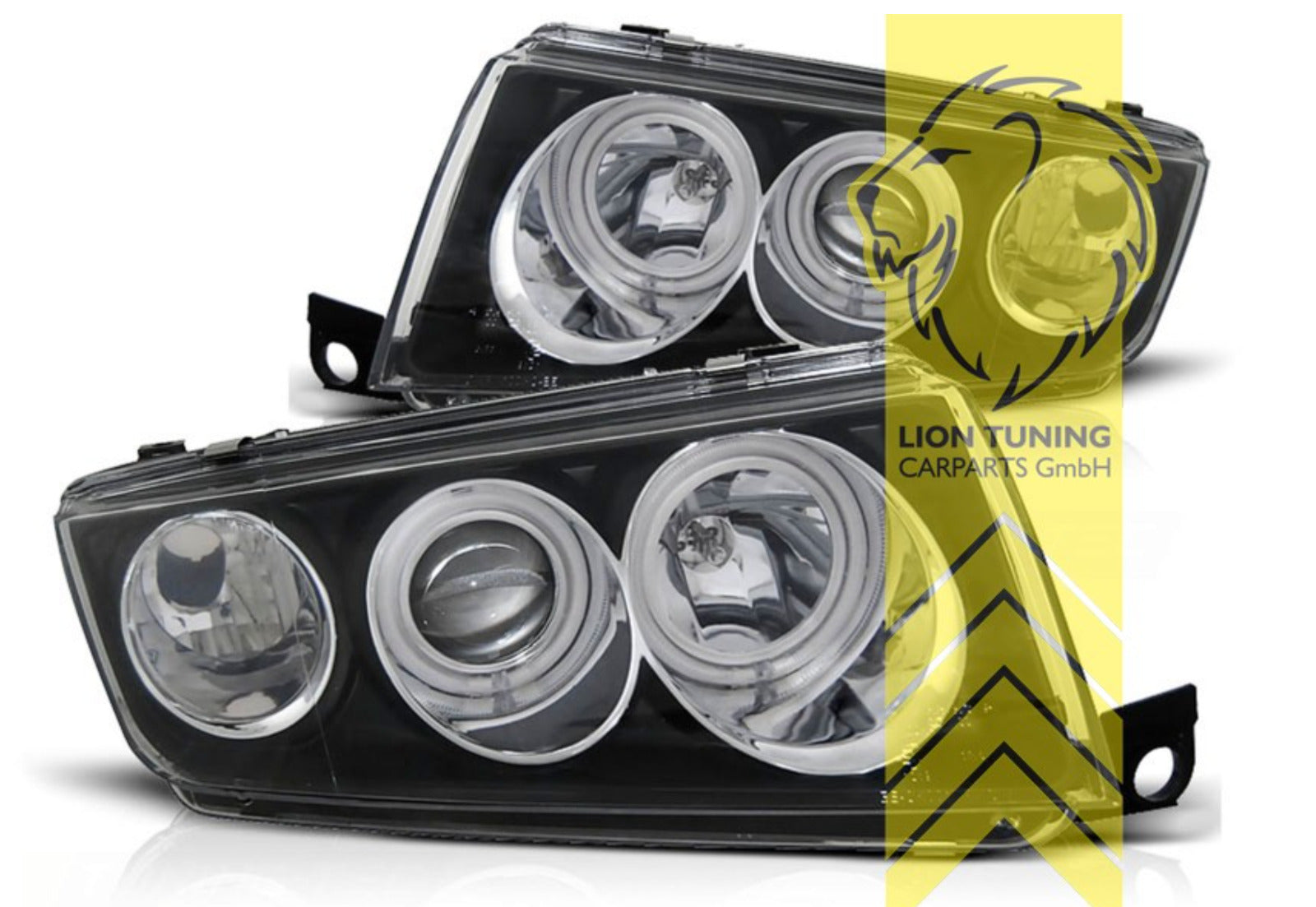 LT LED DRL CCFL Lightbar Halo Ring Headlights Skoda Fabia 1 6Y Saloon Combi LHD