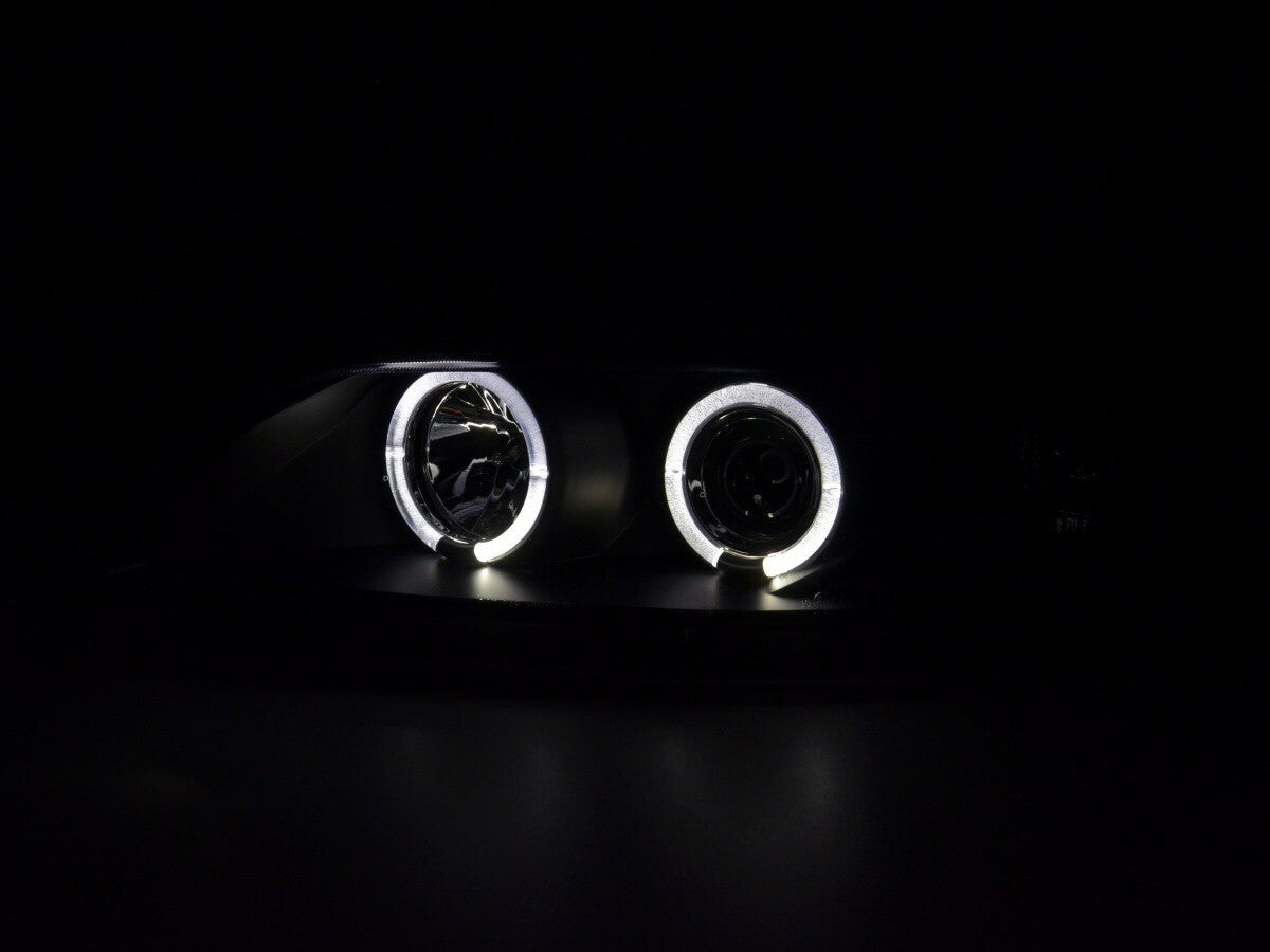UK FK Pair LED DRL Lightbar Halo Angel Eye Headlights BMW Z3 E37 96-02 black LHD