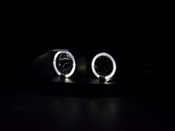 UK FK Pair LED DRL Lightbar Halo Angel Eye Headlights BMW Z3 E37 96-02 black LHD