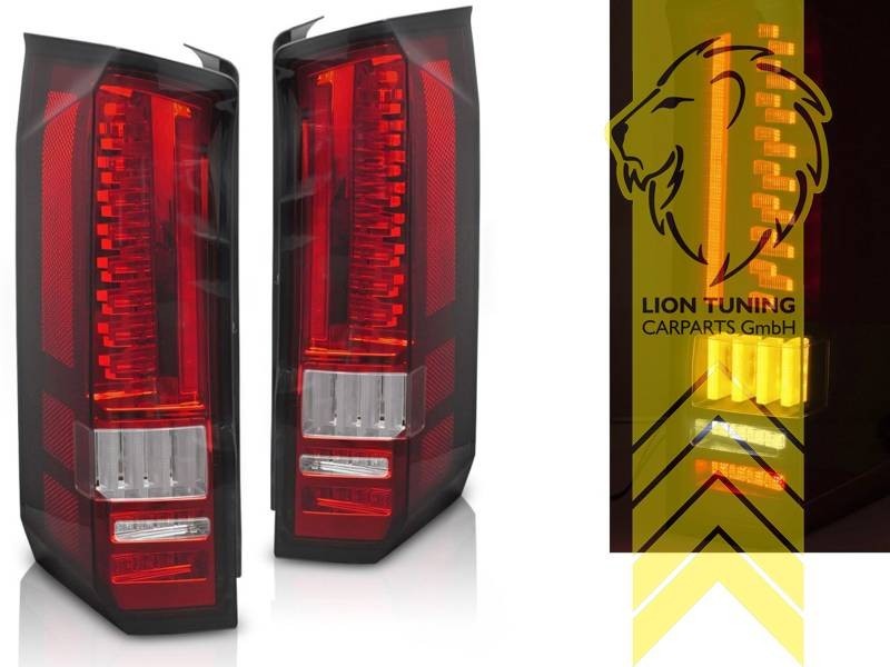 LT Pair LED Lightbar DRL Rear Lights Tail Lamps VW Crafter SY SZ SX UY Red LHD