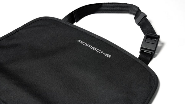 Genuine x1 Porsche Front Seat Back Backrest Protector Black  Kids Seats Storage