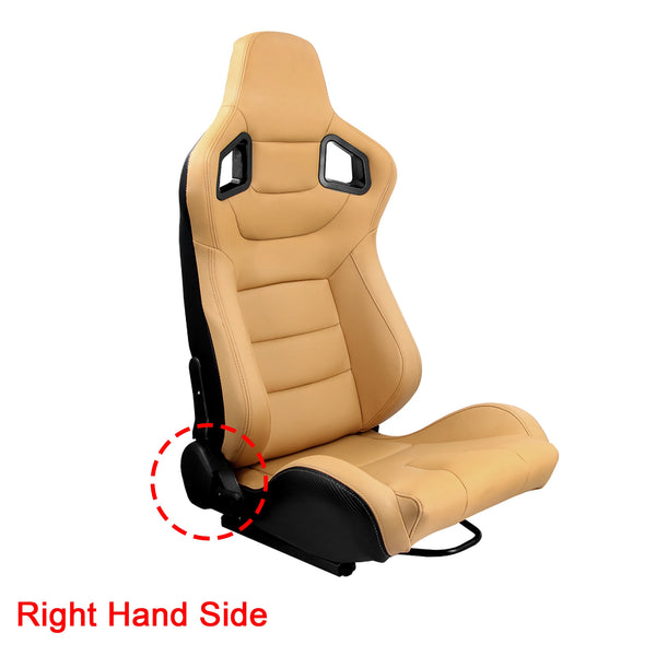 R-EP Racing Seat Adjustable Universal for Sport Car Simulator Bucket Seats PVC Leather 1 PCS