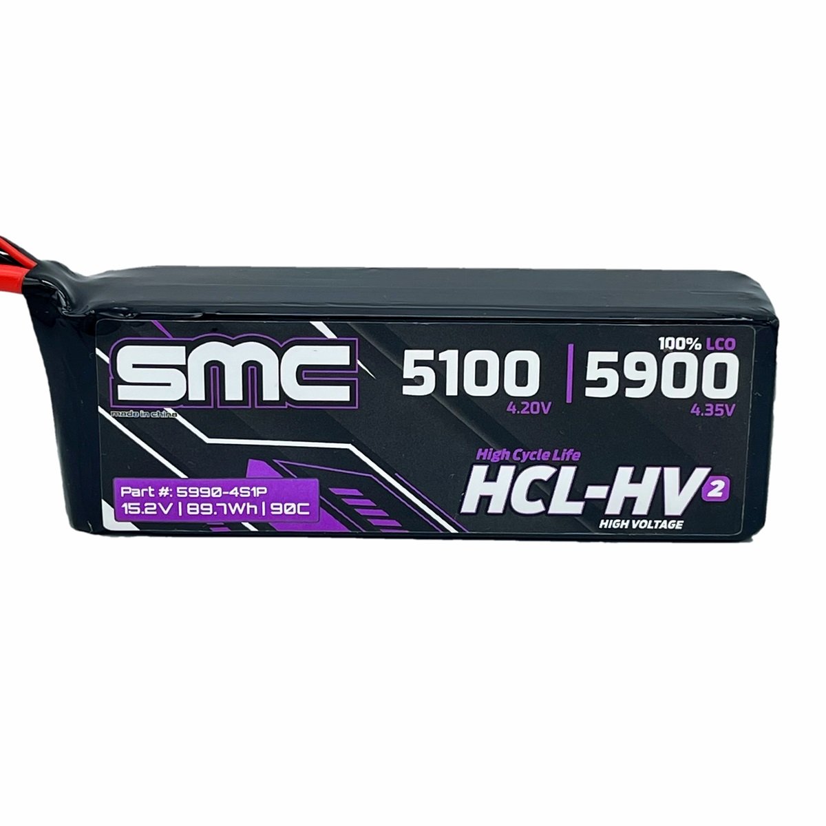 SMC HCL-HV2 Flight 15.2V/4S-5900mAh-90C Lipo Battery