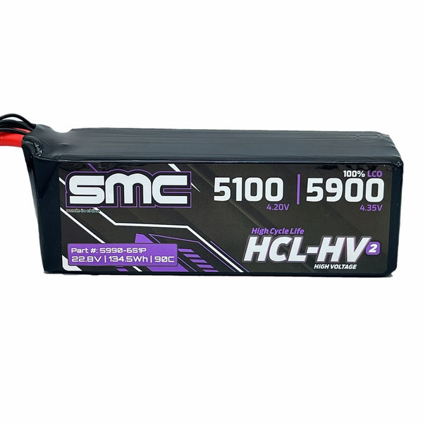 SMC HCL-HV2 Flight 22.8V/6S-5900mAh-90C LiPo Battery XT90