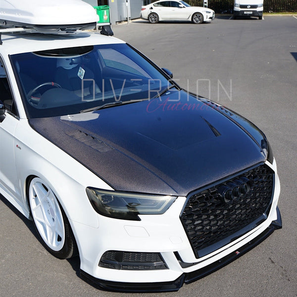 Audi A3/S3/RS3 8V Hatchback LY Style Genuine Carbon Fibre Bonnet (2012-2020) - DAS