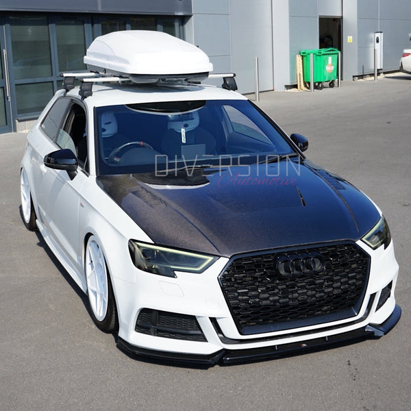 Audi A3/S3/RS3 8V Hatchback LY Style Genuine Carbon Fibre Bonnet (2012-2020) - DAS