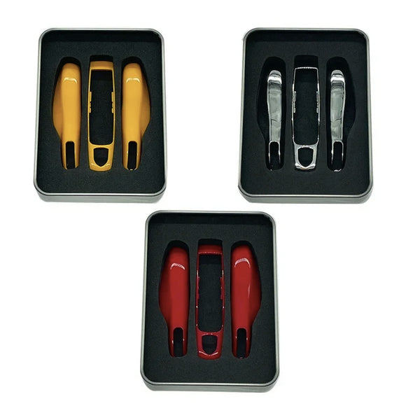 3Pcs Car Smart Remote Key Case Fob Cover Shell for Porsche Panamera Spyder Carrera Macan Boxster Cayman Cayenne 911 970 981 991