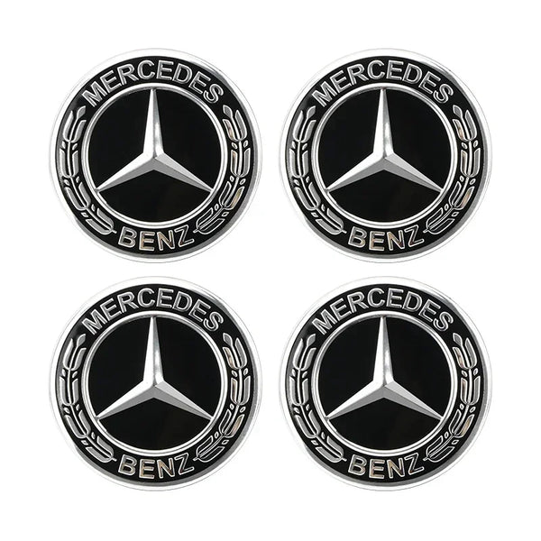 4Pcs 75MM Car Wheel Center Hub Caps AMG Wreath for Mercedes Benz GLE GLK SLK CLA CLK W203 W204 W205 W209 W210 W211 W212