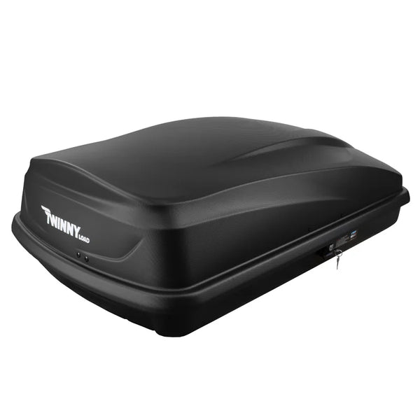 Twinny Load Roof box TBX 370 Litre Matt Black with Carbon Look Texture 138x78x36cm