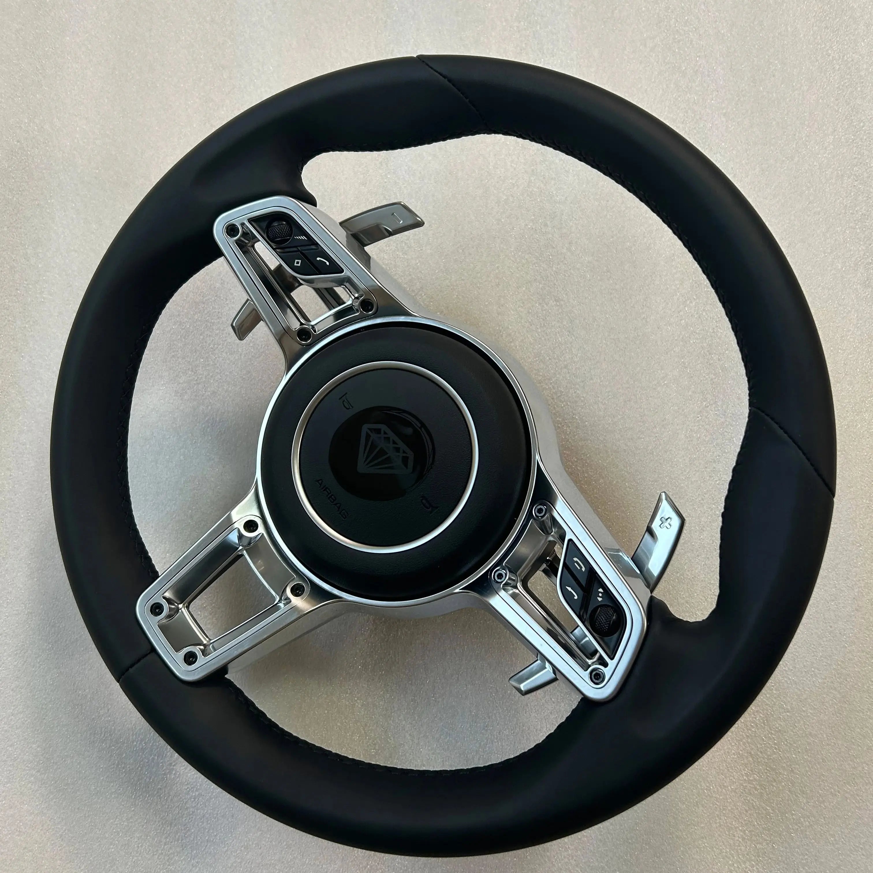 Upgrade Volant Lenkrad Full Leather Steering Wheel for Porsche 911 Boxster 987 996 GT2 Cayenne 957 958 Cayman 981 Panamera Macan