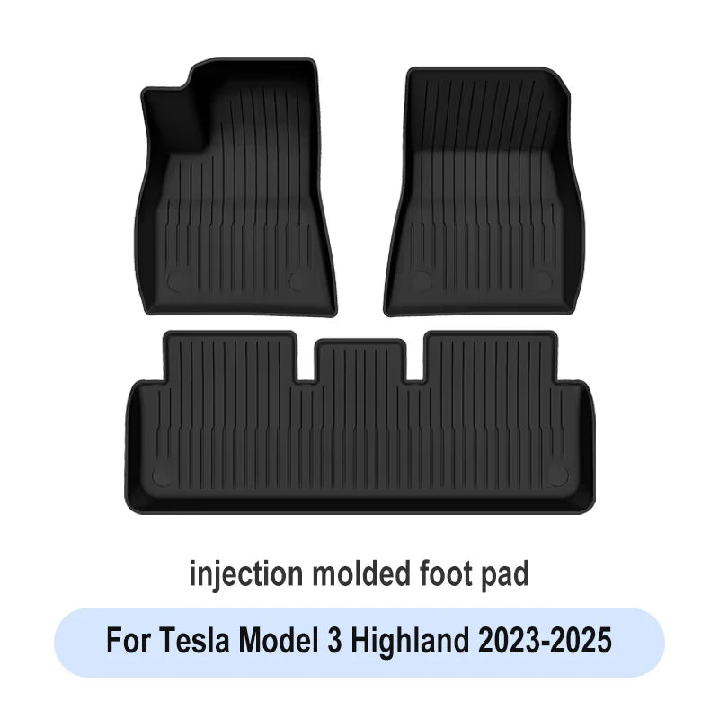 For Tesla Trunk Mat Model Y Model 3 high land Floor Mat 2021-2025 Luggage Mat TPE waterproof Anti-Slip Set Floor Liner Mat