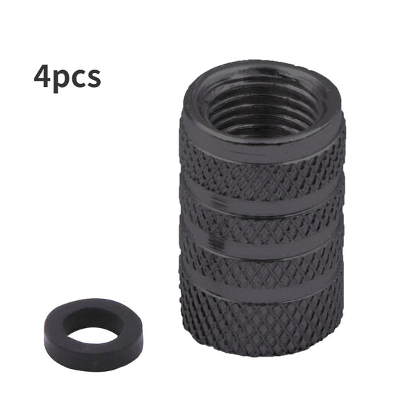 4pcs Universal Car Wheel Tire Valve Stem Caps Dust Covers Aluminum Tire Wheel Stem Air Valve Cap Car Accessories