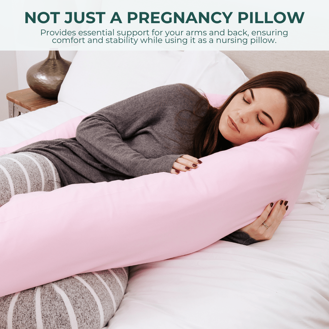 6 Ft Maternity Pillow And Case - Cream