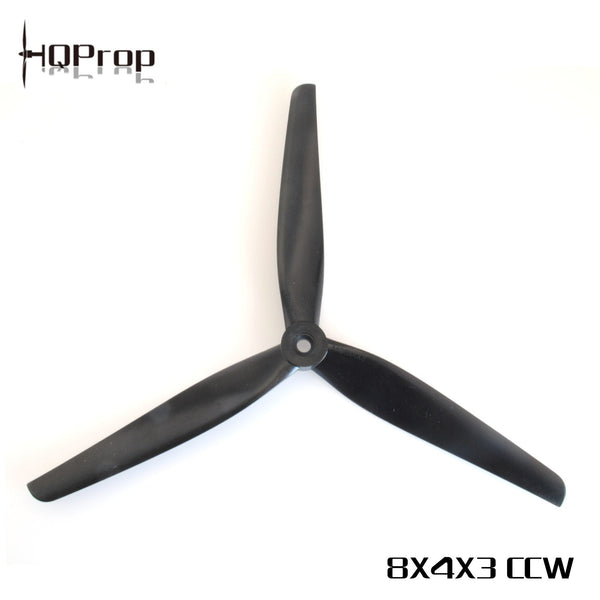 HQ MacroQuad Prop 8X4X3R (CW) Black-CARBON REINFORCED Nylon