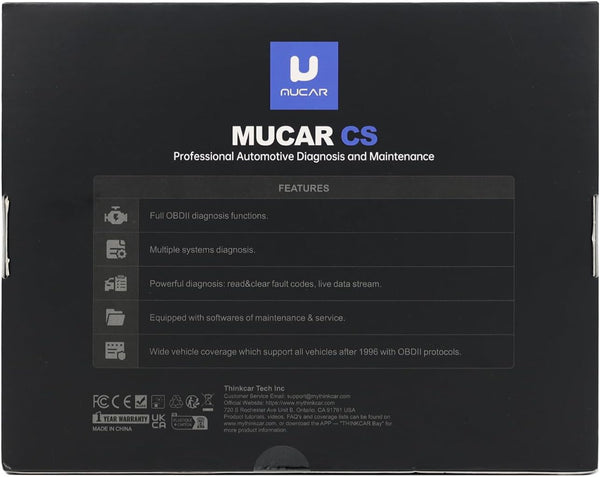 MUCAR Car Diagnostic Tool OBD2 Scanner, CS6 Car Scanner with 6 System (ABS SRS ECM TCM BCM TPMS) with 7 Reset Service (Oil EPB SAS ETS TPMS ABS DPF), Auto VIN Scan Tool for All Car Free Lifetime