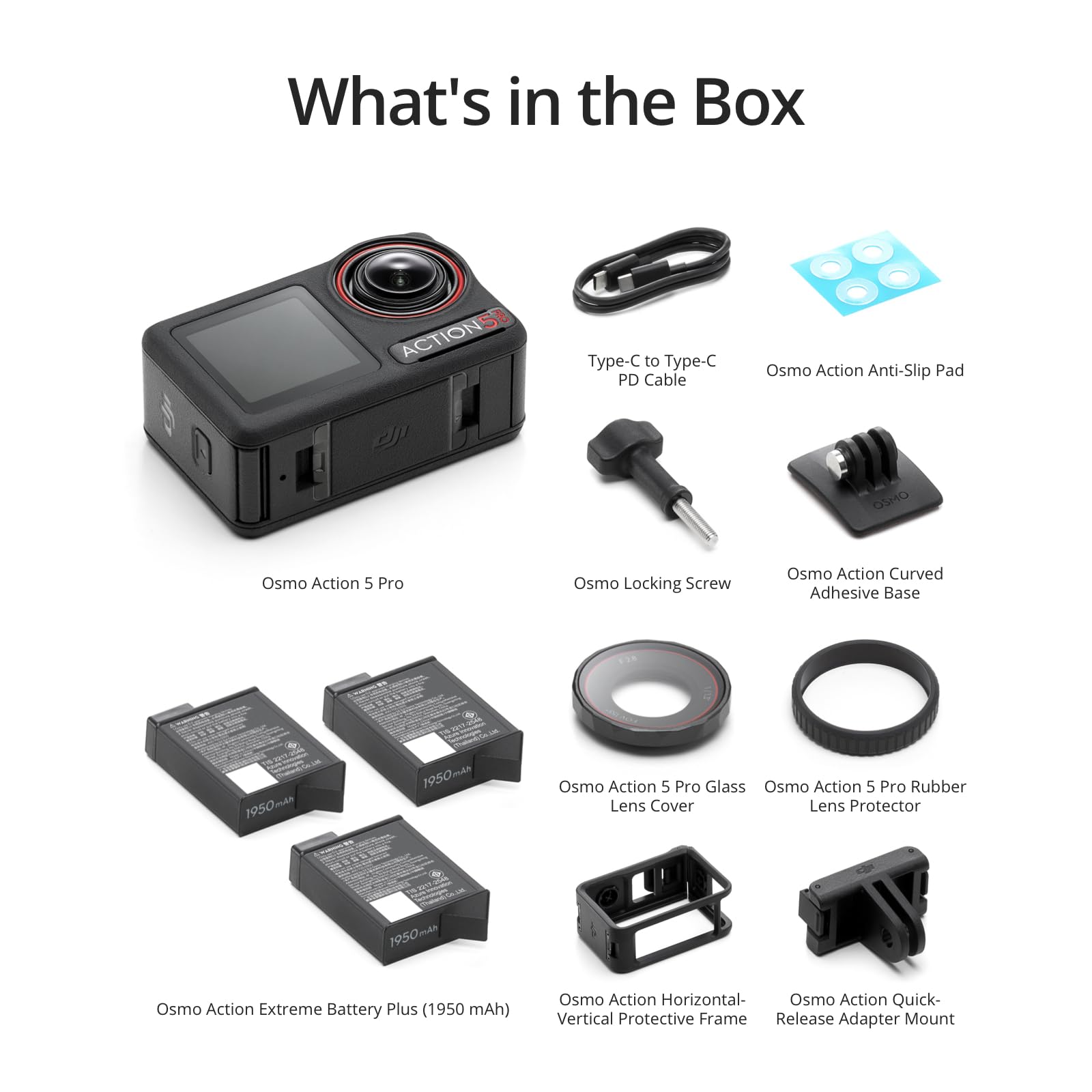 DJI Osmo Action 5 Pro Standard Combo, Waterproof Camera With 1/1.3" Sensor, 4K/120fps Video, Subject Tracking, Stabilization, Dual OLED Touchscreens, Action Camera 4K Ideal for Sports, Vlog