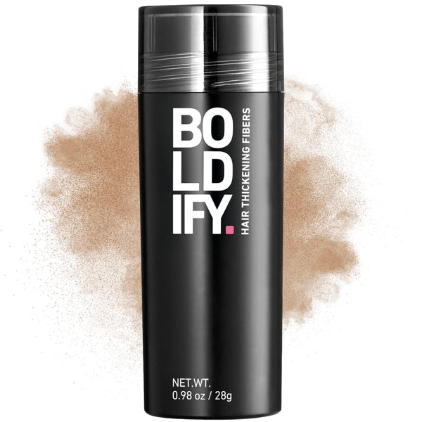 BOLDIFY Hair Fibres (56g) - Fill In Thinning and Fine Hair for an Instantly Fuller, Thicker Look - 14 Shades for Women and Men - Medium Brown