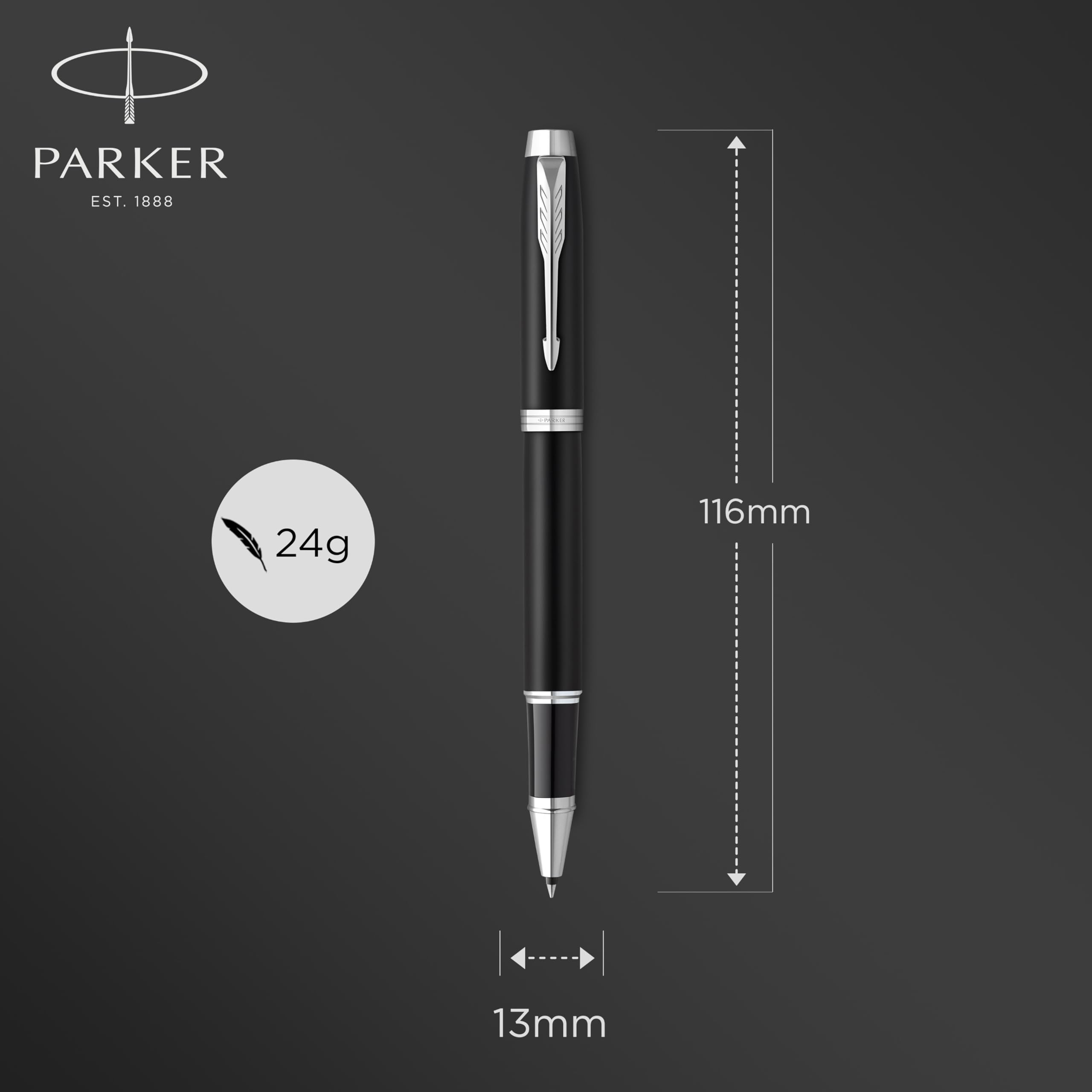 Parker IM Ballpoint Pen | Dark Espresso with Medium Point Blue Ink Refill | Gift Box