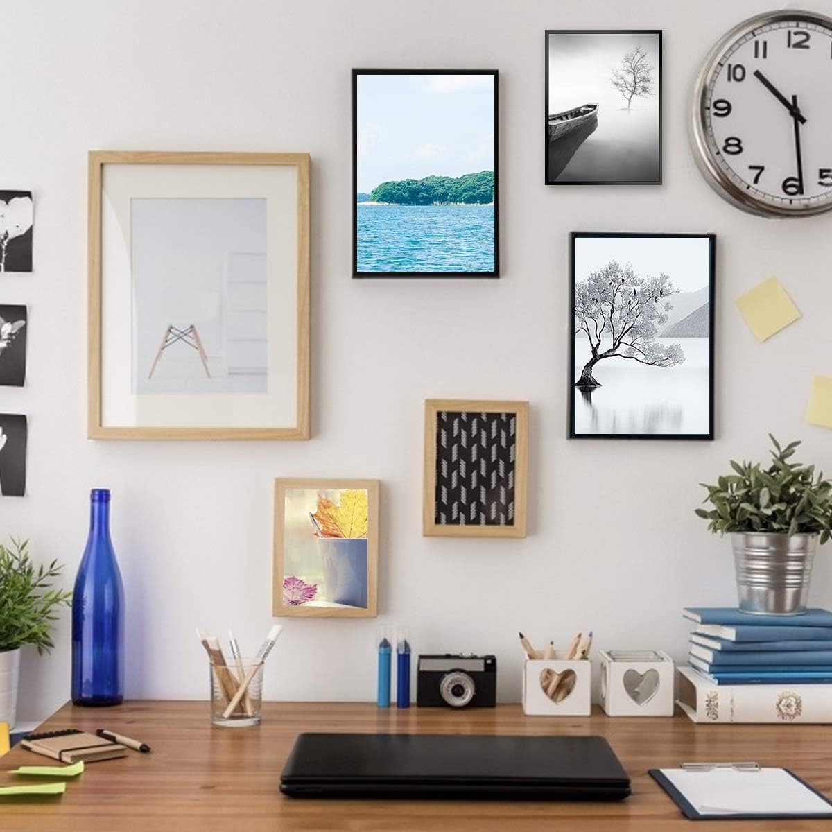 250pcs Picture Hooks Picture Hanging Kit Heavy Duty Picture Hangers with Picture Wire, Nails, Sawtooth, D Ring, Screw Eyes