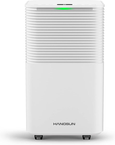 Hangsun 12L/Day Dehumidifier for Home Damp, Low Energy Dehumidifiers with Humidity Display, Laundry Drying, Continuous Drainage, 24H Timer Ideal for Large Room, Basement, Bedroom, Bathroom