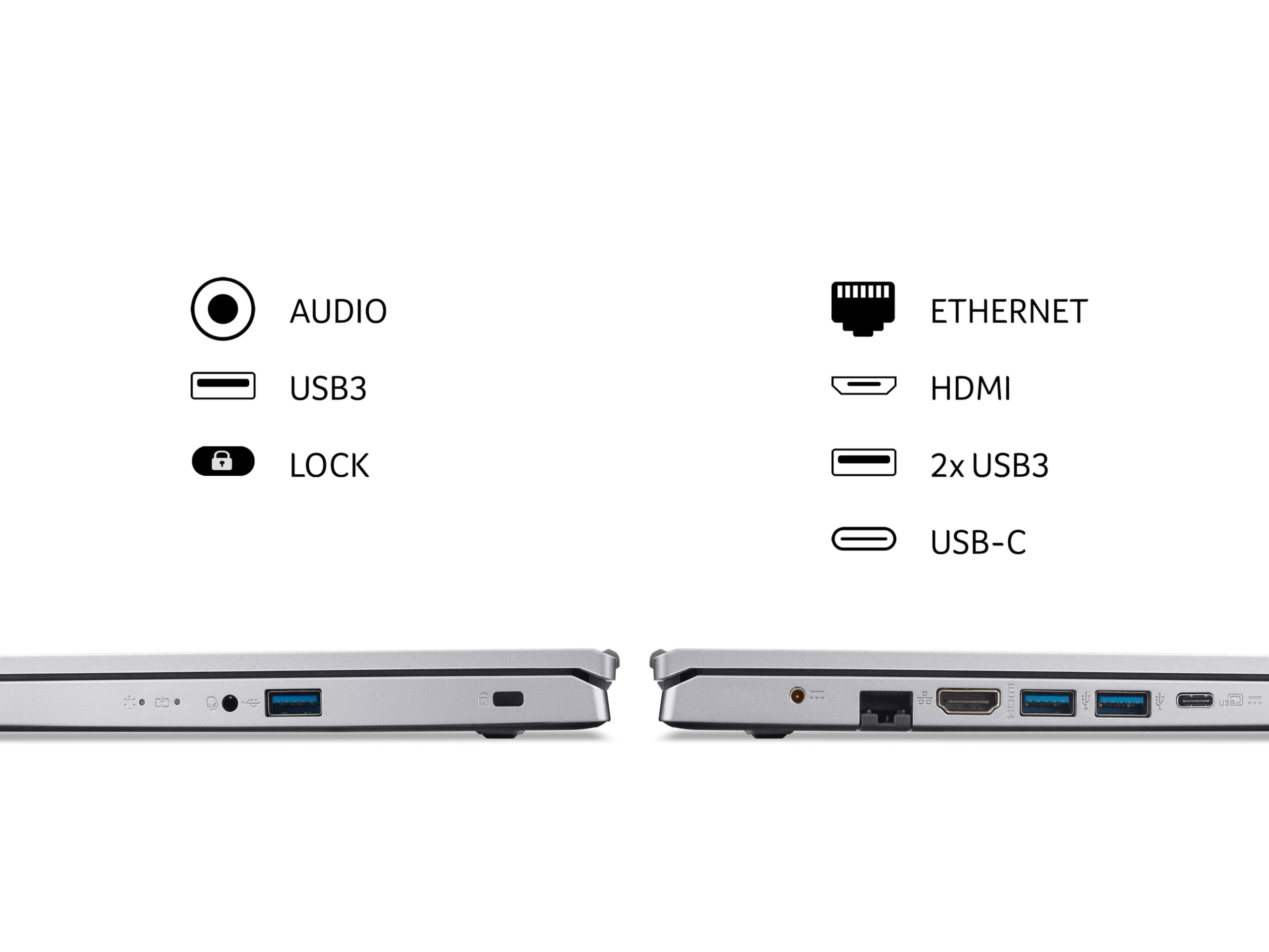 Acer Aspire Go 15 AG15-42P Laptop - AMD Ryzen 7 5825U, 16GB, 1TB SSD, Integrated Graphics, 15.6 Inch Full HD, Windows 11, Silver