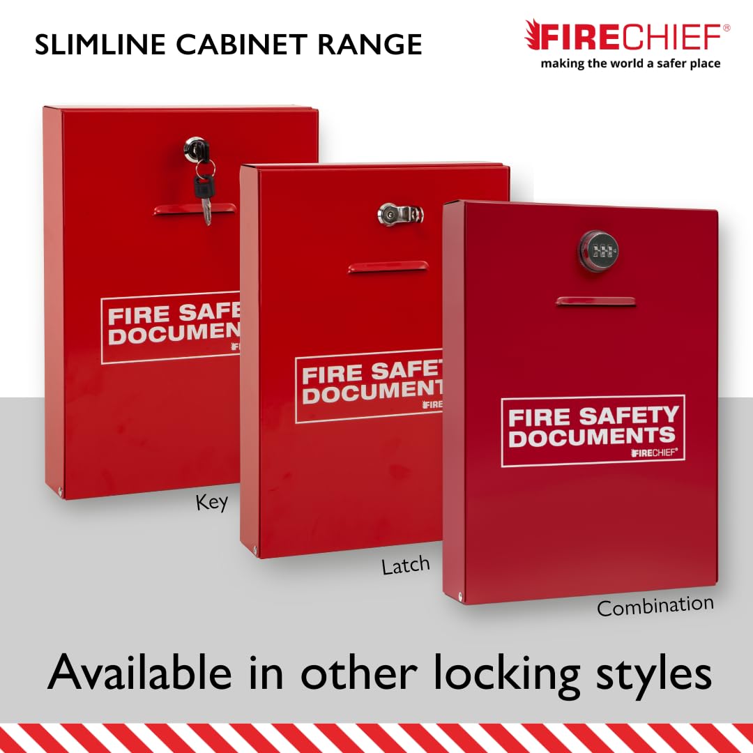 Firechief DHS2 Document Holder with Latch, Red