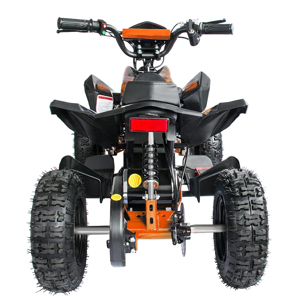 Zorax 36V 1000W Yellow 6'' Tyre Battery Powered Kids Mini ATV Quad Bike (Foot Brake - 3 Speeds - LED Light - Forward/Neutral/Reverse - CE Approved - MAX Capacity: 65KGS) Children's Electric Ride on