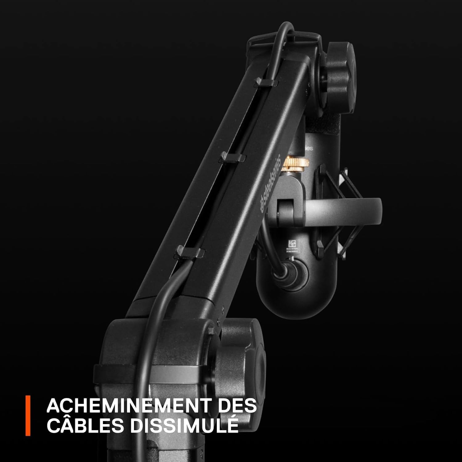 SteelSeries Alias USB Mic for PC — 3x Bigger Capsule for Gaming, Streaming and Podcasting — Sonar for Streamers Audio Software — AI Noise Cancelling — LED Mute & Level Monitoring — Shock Mount - Black