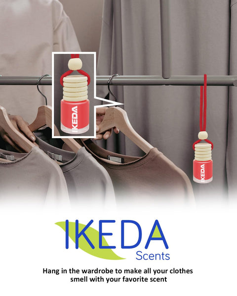 Ikeda scents Ikeda Car Air Fresheners | Automotive Hanging Pendant | Auto Perfume Diffuser with Real Oil | Strong and Long Last Fragrance | Fresh Smell Cover Odours | Car Accessories for Men Women