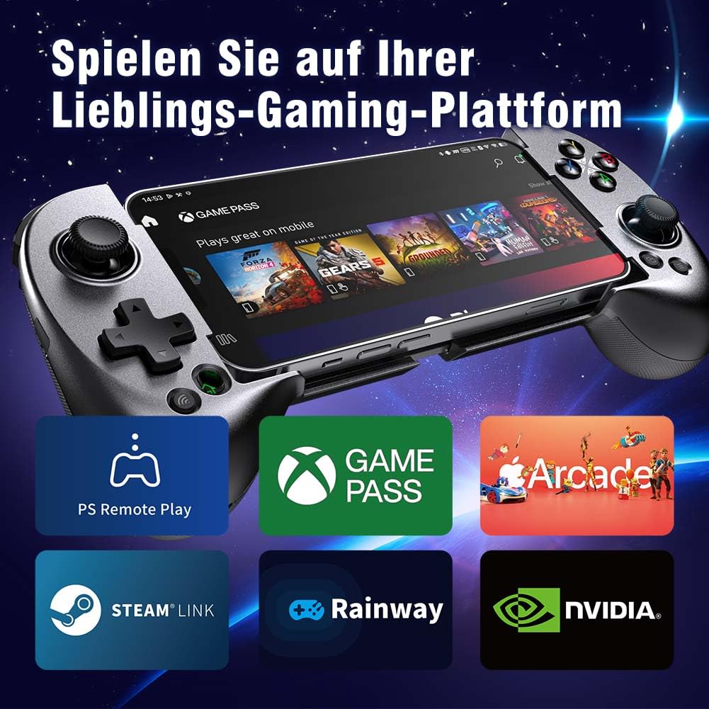 ShanWan Mobile Gaming Controller for Android/iOS, Phone controller for iPhone15, Bluetooth connection, PS Remote Gaming Xbox Cloud Steam Link GeForce NOW MFi Apple Arcade Gaming