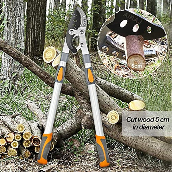 AIRAJ 70-103cm Anvil Lopper, Loppers Heavy Duty Telescopic, SK-5 Sharp Steel Blade, can Trim Tough Branches and Hedges Over 5cm,Ideal Loppers for Gardening, Light Duty Garden Loppers