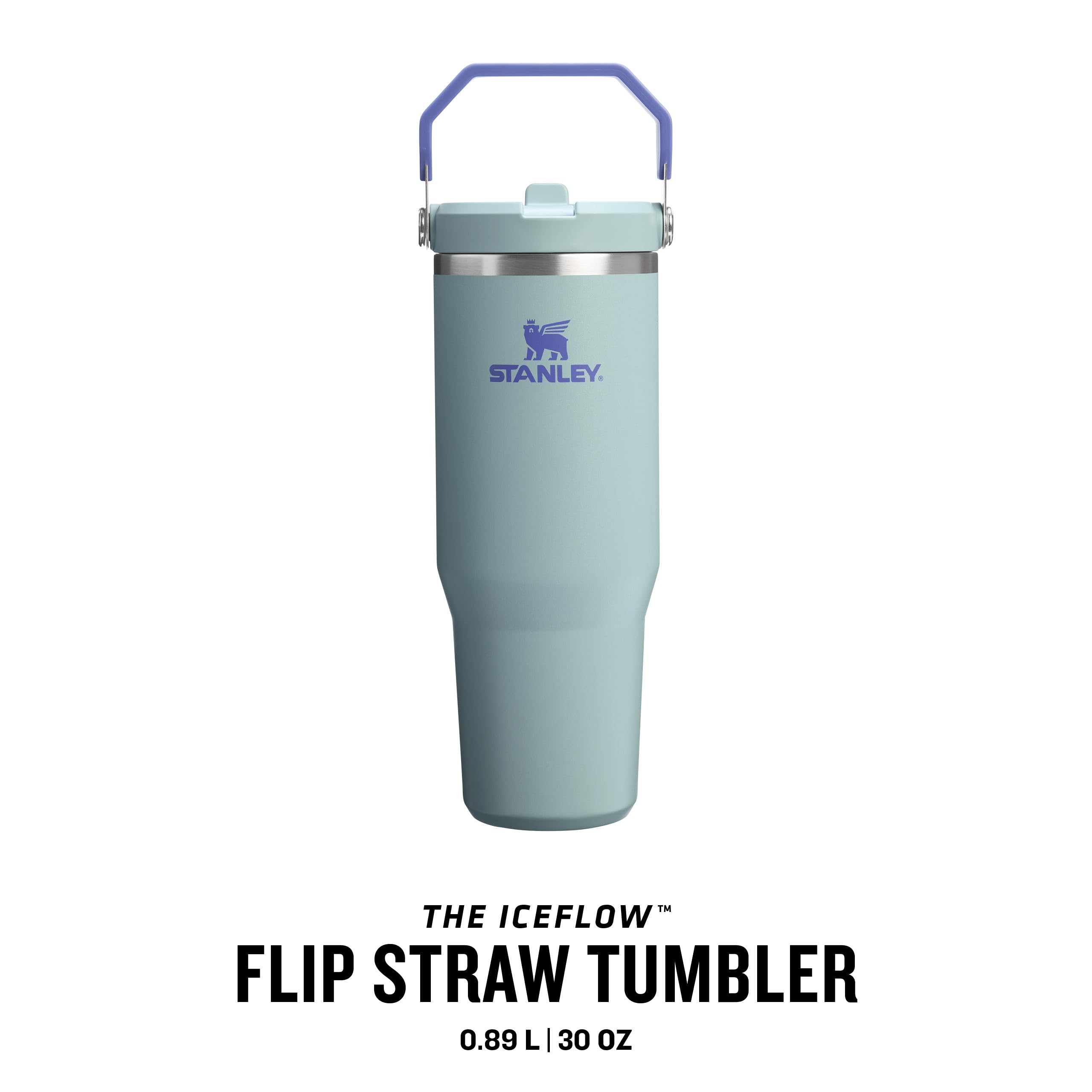 Stanley Flip Straw Tumbler 1.0 Water Bottle With Straw 0.89L - Keeps Cold For 12+ Hours - Easy To Carry - Dishwasher Safe - Stainless Steel Thermal Flask - BPA-Free Travel Mug - Navy