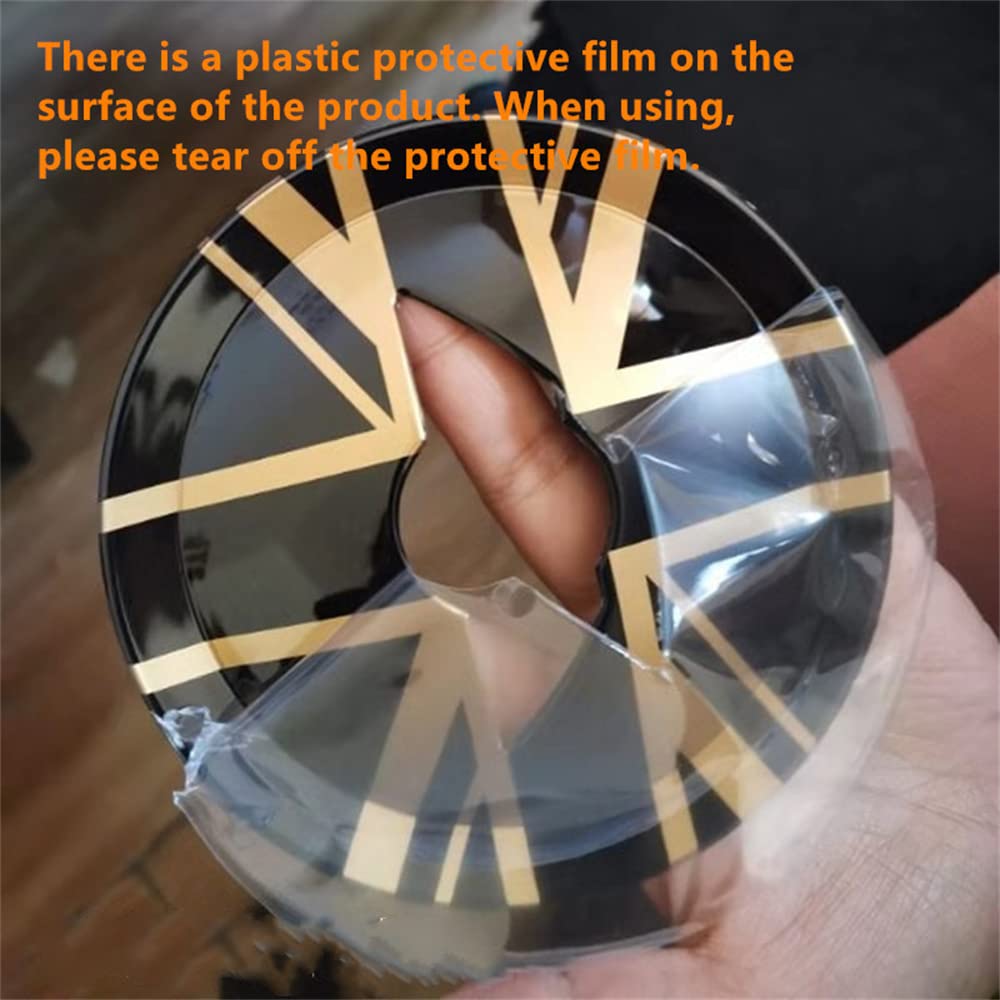 ABS Plastic Steering Wheel Decoration Trim Cover Sticker Shell for Mini Cooper F54 Clubman F55 Hardtop F56 Hatchback F57 Convertible F60 Countryman 2014~2020 (Union Jack Gray)