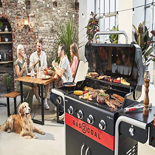Char-Broil Gas2Coal 440 Hybrid Grill Gas Barbecue, Black