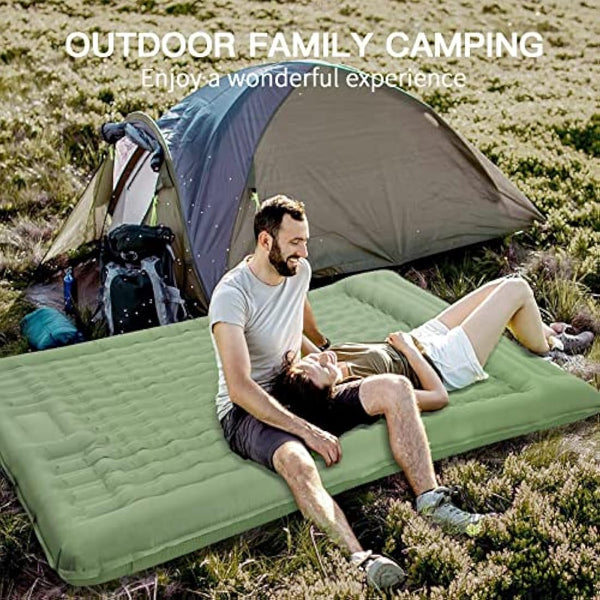 Douthfolle Sleeping Pad for Camping, Extra Thick 5 Inch Camping Mat Sleeping Mat Camping Sleeping Pads with Built-in Foot Pump for Camping,Hiking,Tent,Traveling