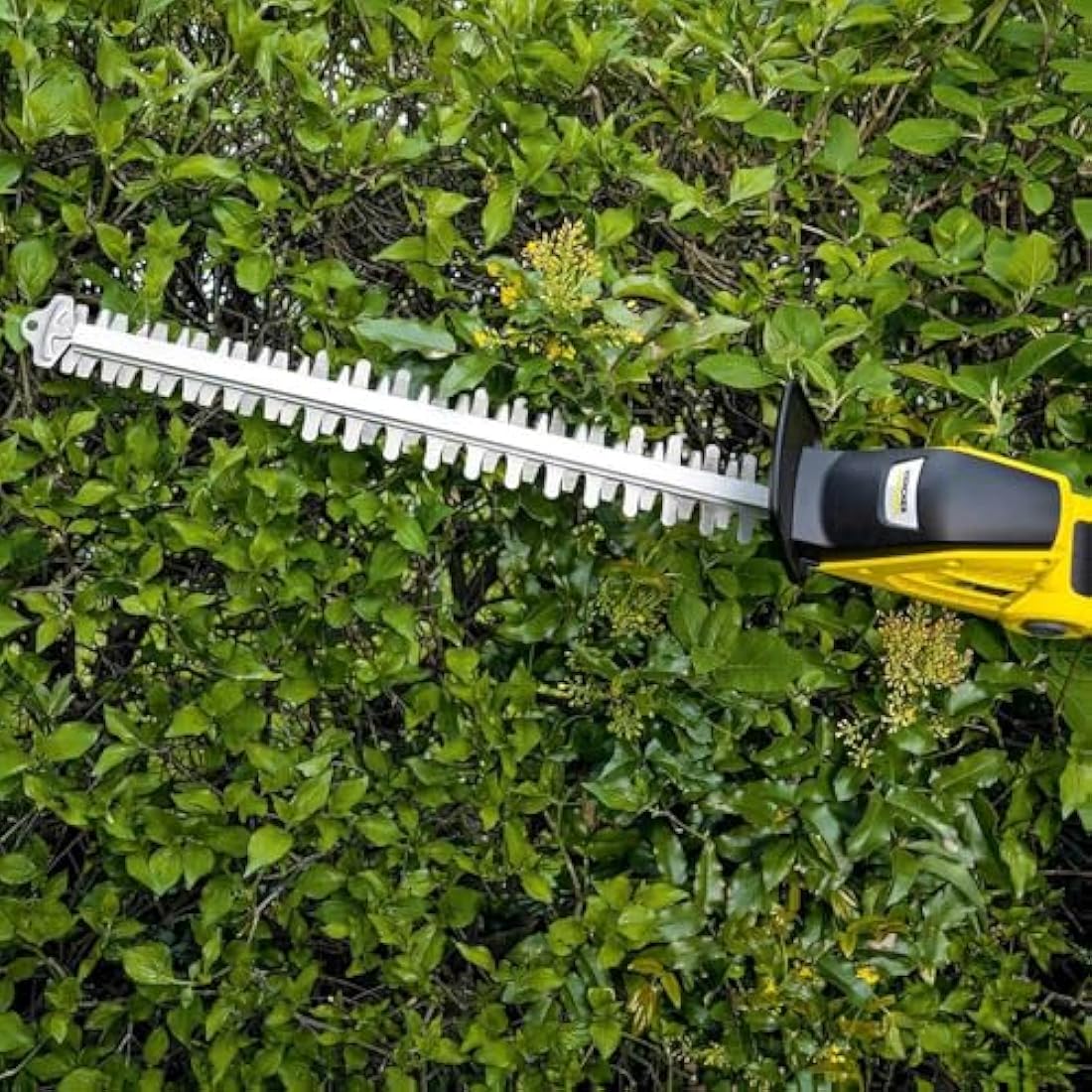 Kärcher 18v Cordless Pole Hedge Trimmer PHG 18-45, cutting length: 45 cm, extension insert, angled cutting head, power: max. 250-500 m, can be used with Kärcher 18v battery, battery not included