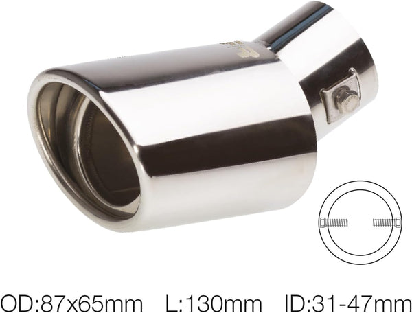 Simoni Racing TRX/30 Exhaust Tip Oval Inox