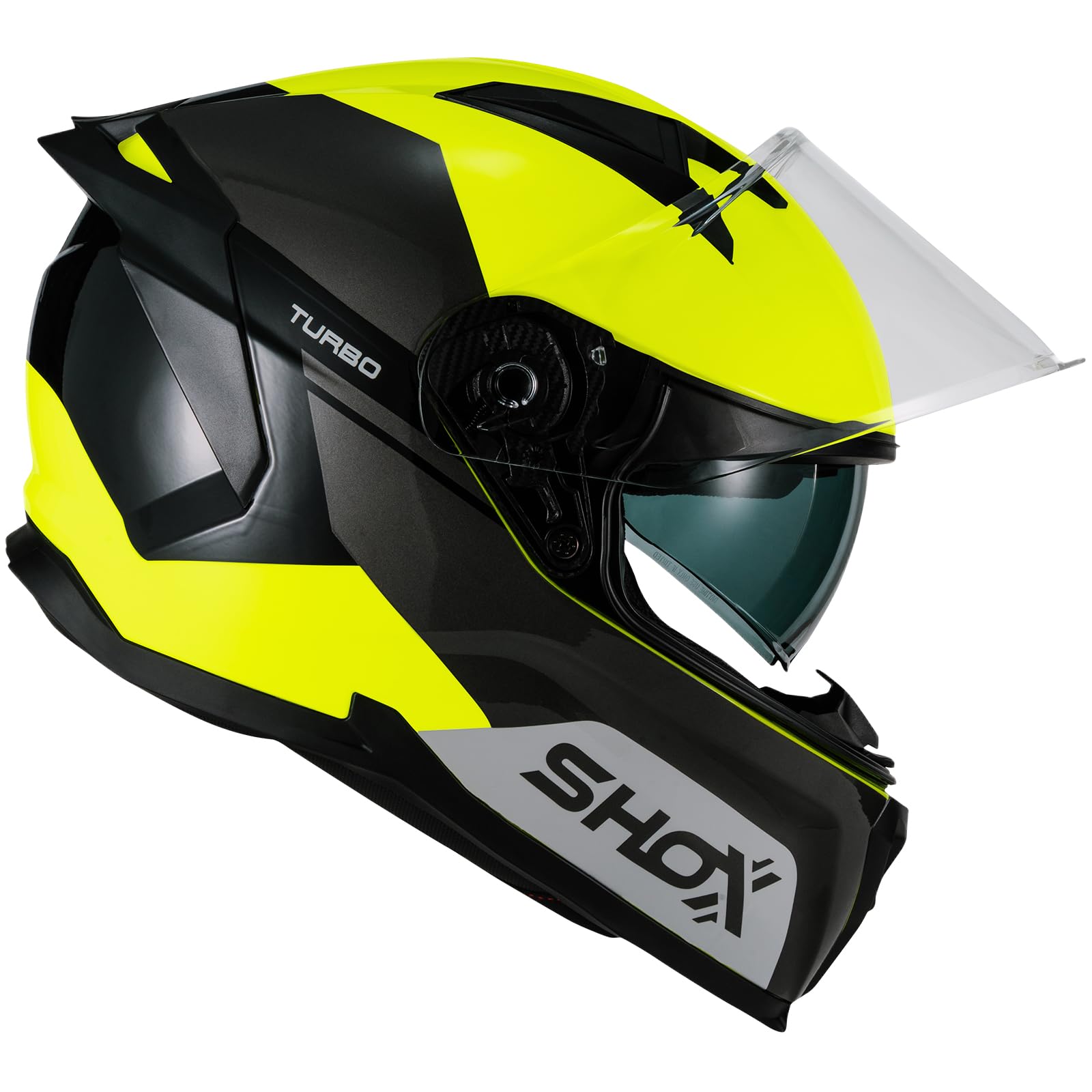 Shox Rapid Turbo Motorcycle Helmet ECE 22.06 Approved Unisex Full Face Street Motorbike Protective Crash Lid for Sport Touring and Road Bike Riding